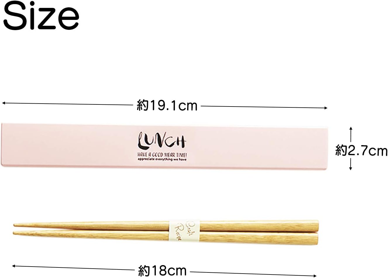Takenaka T-96473 Roof Bunny Chopsticks and Case Set, Pink, 7.1 inches (18 cm)