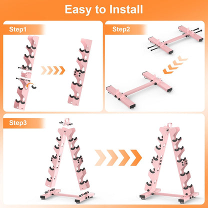 TomCare 6-Tier|5-Tier|4-Tier|2-Tier Dumbbell Rack Stand Only, Weight Rack for Home Gym Storage Stand for Weights Metal Weight Stand Dumbbell Holder (Dumbells not Included)