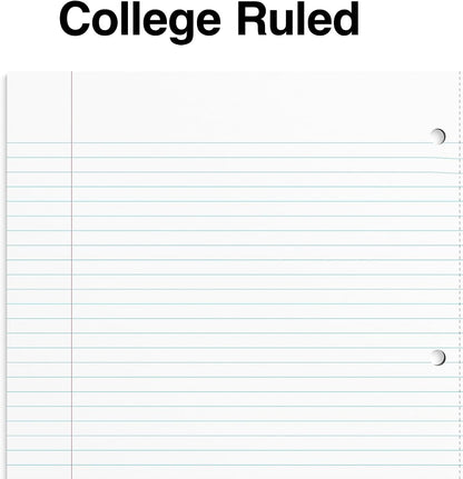 STAPLES Durable Poly Cover 1‑Subject Notebook, 8.5” x 11”, College Ruled, Pink