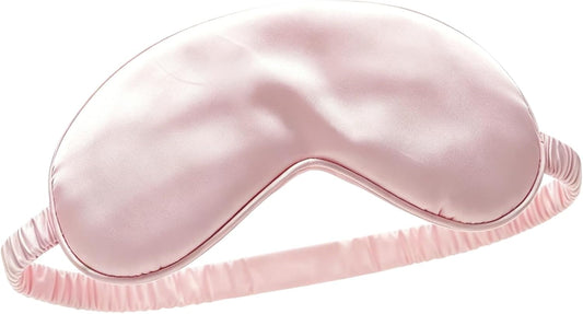 Sleep Mask, Adjustable Silk Eye Mask for Sleeping, Soft Sleeping Eye Shade Cover for Women, Better for Blocking Light, Enhancing Sleep Quality, Pink