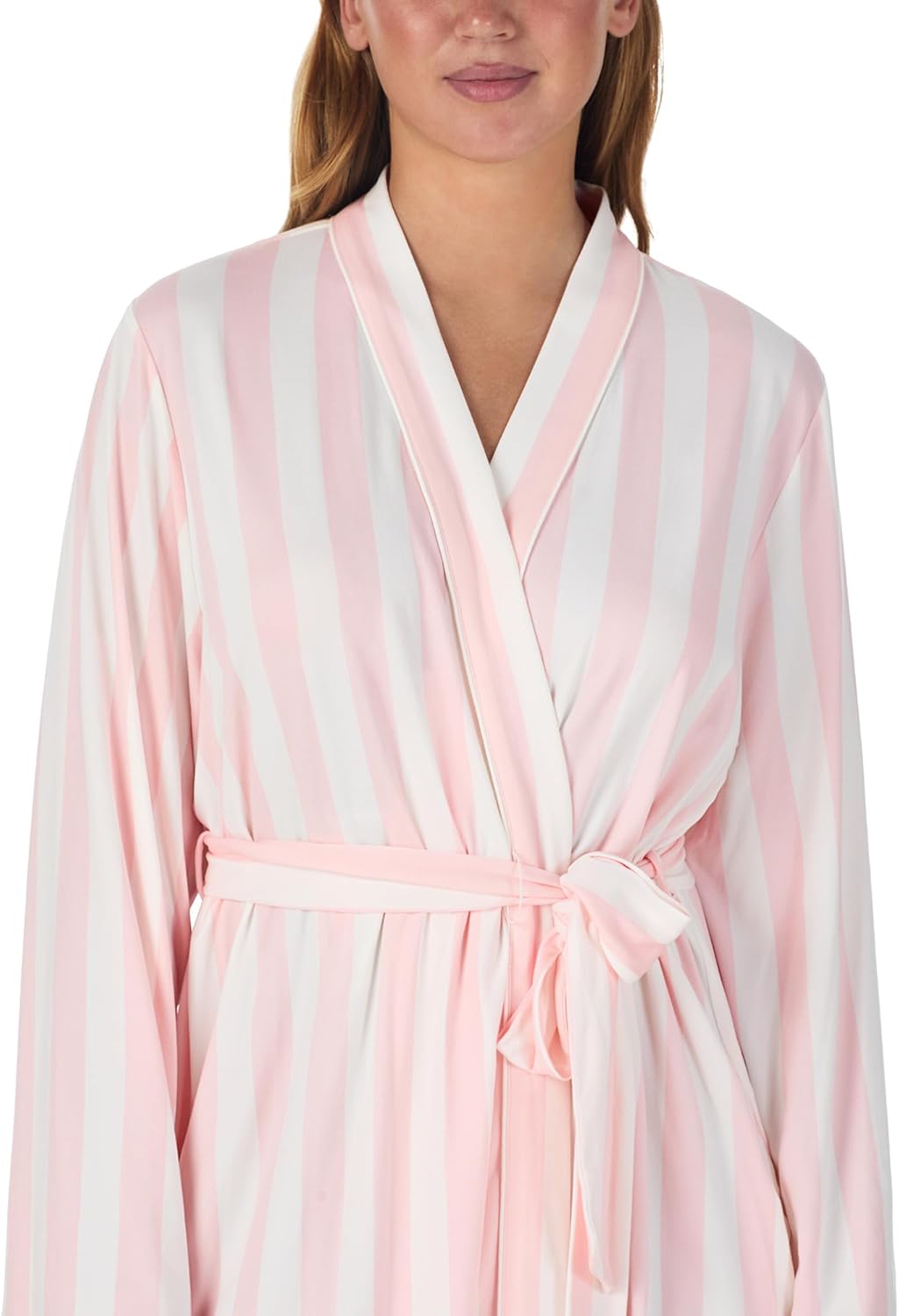kate spade new york Womens Jersey Knit Bathrobe - Long Sleeve Above Knee Length Robe - Sleepwear & Loungewear