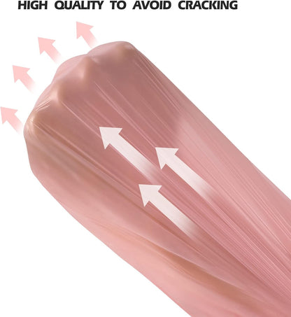 4 Gallon/60pcs Small Garbage Bags,Strong Trash Bags,Small Trash Bags for Office Home Bedroom,Trash can Liner,Pink