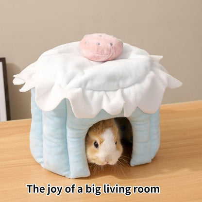 Cake Shaped Guinea Pig Hideout Tunnel, Cage Accessories for Bunny, Hamster, Chinchilla, Ferret, Rabbit and Other Small Pets (Pink, Medium)