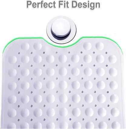 40x100cm Bathtub Mats Anti-Skid,Color Shower Mat with Sucker Non-Slip Bath Soft(Pink)