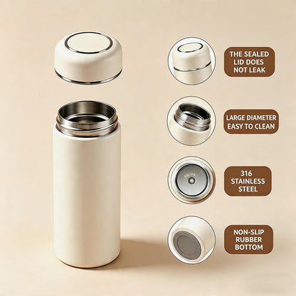 11oz Small Insulated Water Bottle, Leak Proof Stainless Steel Vacuum Insulated for Hot & Cold Drinks, Portable Mini Water Bottle for Travel, Purse or Kids Lunch Bag – Pink