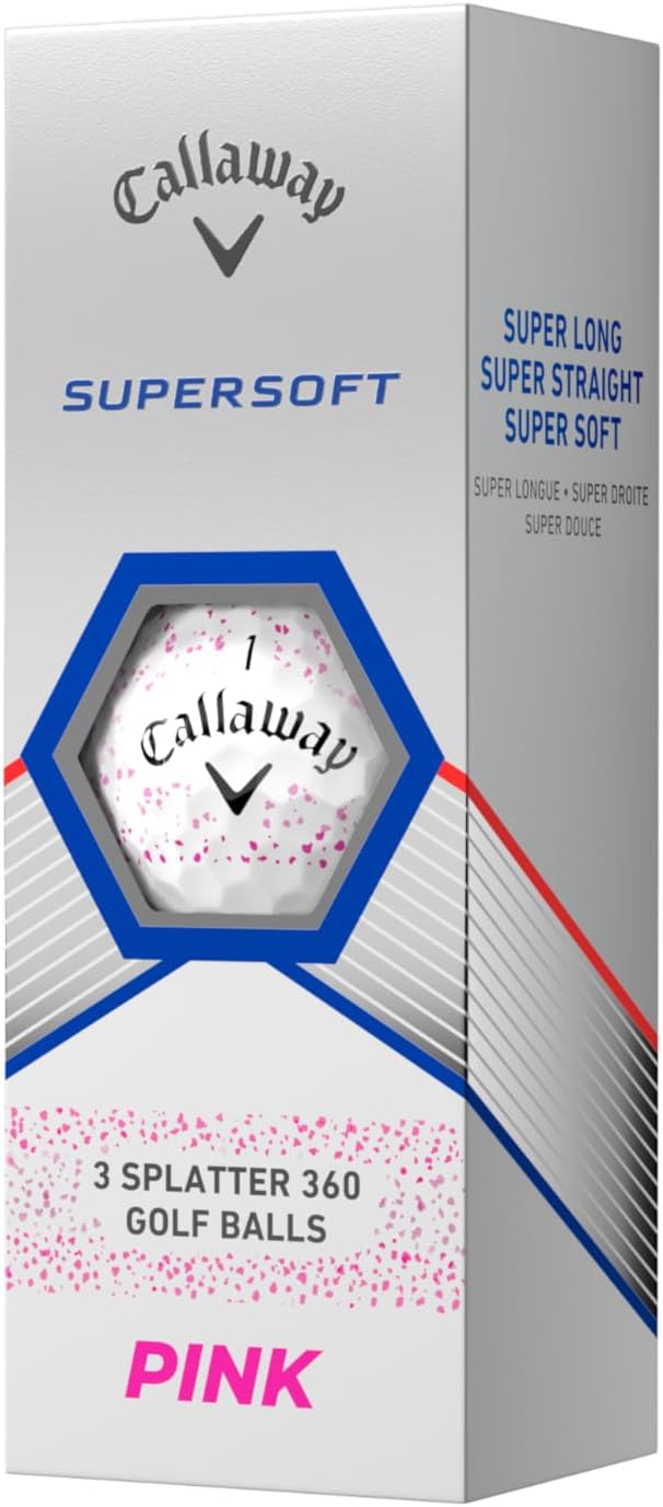 Callaway Golf Supersoft Golf Balls (2023 Version, Pink Splatter)