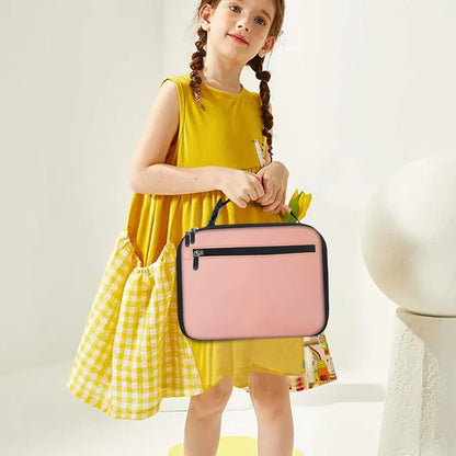 Kids Lunch Box for Boys Girls Lunch Bag Insulated Durable Lunchbox Children Lunch Tote Bag for School Pink