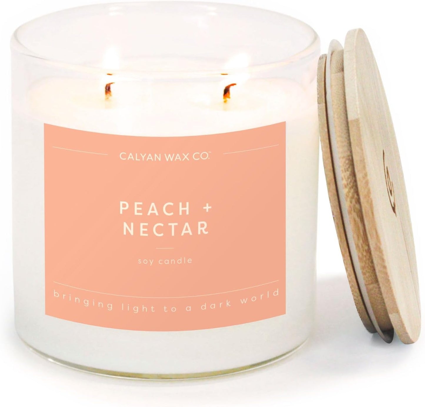 Calyan Wax Co. Peach & Nectar 2 Wick Candle