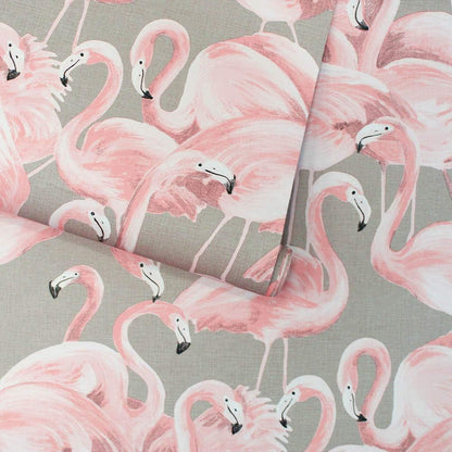 Tempaper Ballerina Pink Flamingo Removable Peel and Stick Wallpaper, 20.5 in X 16.5 ft, Made in the USA