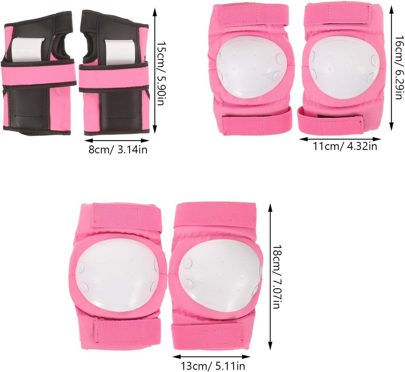 Homoyoyo Protective Gear Set with Knee Pads and Wrist Guards for Roller Skating and Scooter Riding, Pink Size S Suitable Under 35kg, Sports Joint Protector for Skating and Outdoor