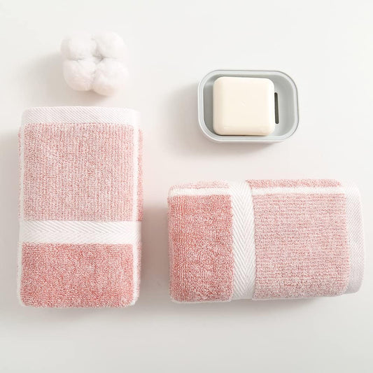 sense gnosis Pink Hand Towel Set of 2 100% Cotton Checkered Pattern Super Soft Highly Absorbent Decorative Hand Towels for Bathroom 13 x 29 Inch