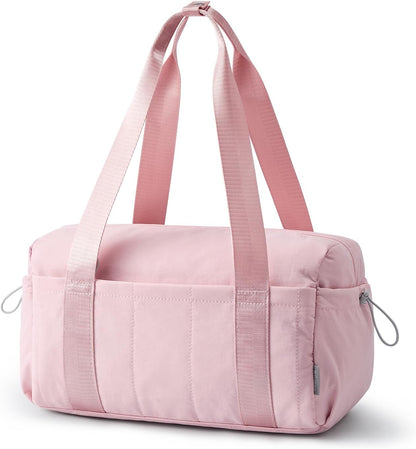 G4Free Small Gym Bag for Women 14 Inch Mini Gym Duffle Bag with Wet Compartment Cute Duffel for Travel Sport Workout (Pink)