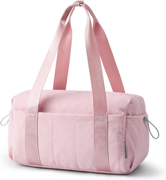 G4Free Small Gym Bag for Women 14 Inch Mini Gym Duffle Bag with Wet Compartment Cute Duffel for Travel Sport Workout (Pink)