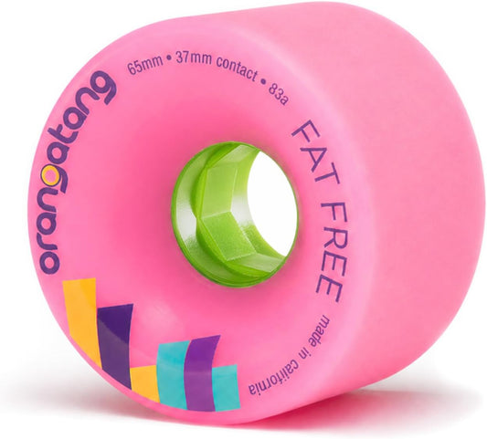 Orangatang Fat Free 65 mm Freeride Longboard Skateboard Wheels (Set of 4)