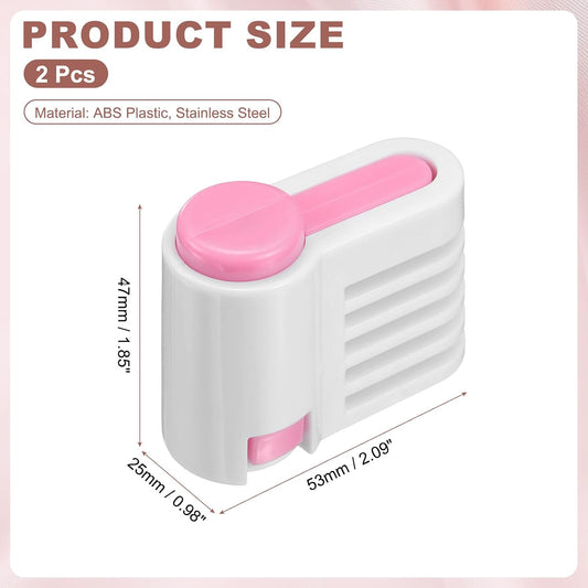 uxcell 2 Pcs Cake Leveler Slicer, DIY Cake Slicer, 5 Layers Bread Leveler Cutter Kitchen Fixing Tools for Bread Toast Desserts Pastry DIY Baking, Pink