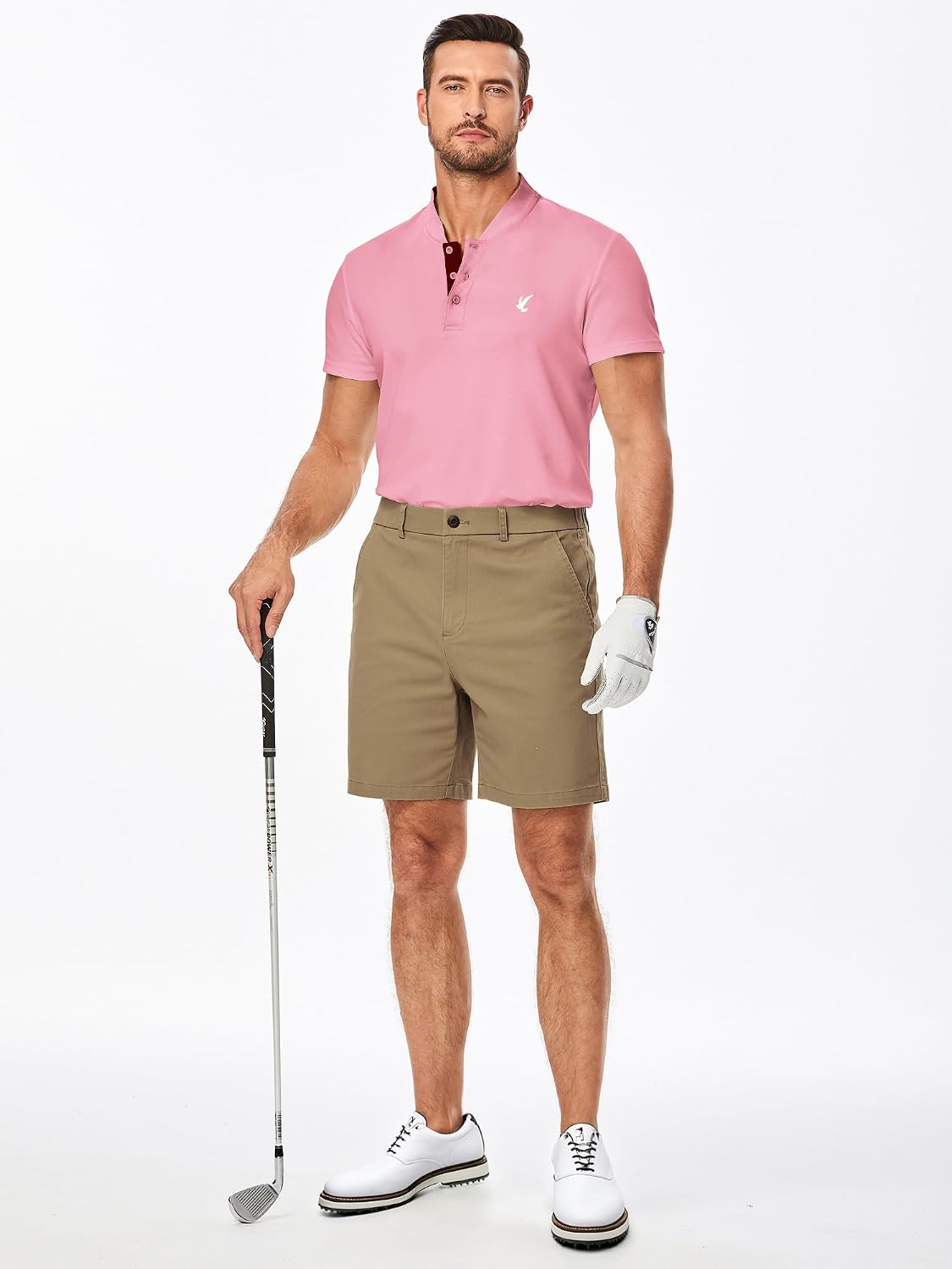 JMIERR Men's Polo Henley Shirt Moisture Wicking Quick Dry Summer Casual Short Sleeve Golf Polo T Shirts
