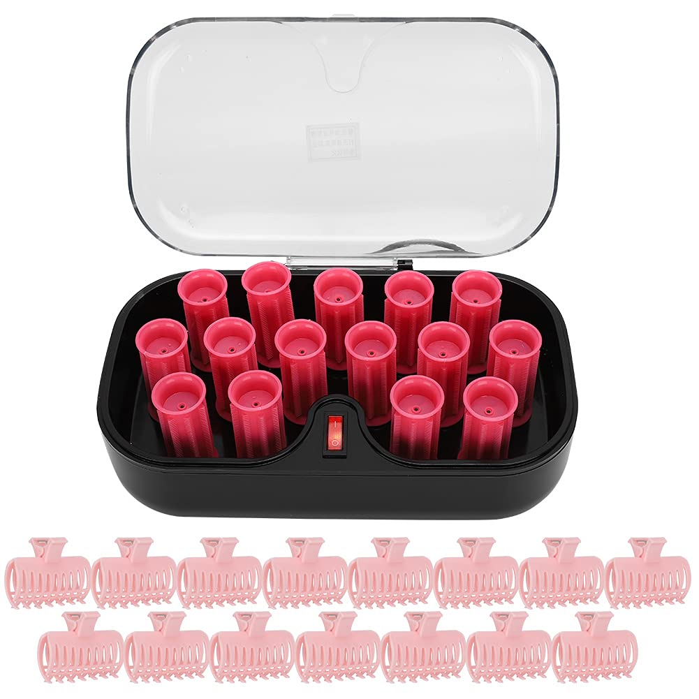 Yosoo Hair Perm Rods, 15pcs Electric Hot Rollers with Instant Heat, Clip Travel Hot Rollers for Long and Short Hair, 30mm, Pink (8ead9545-a6a7-4304-aaf7-72995c9eeadd)