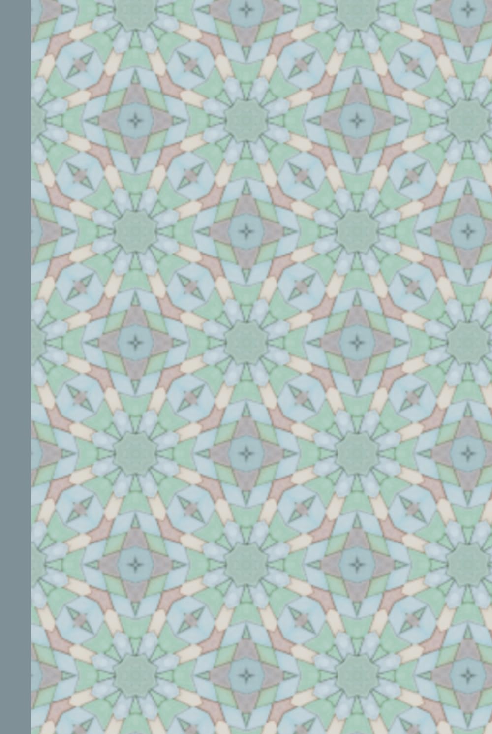 Pastel Mosaic Hardcover Journal: 6 x 9 Lined Notebook with Elegant Mint and Peach Geometric Design, 120 Pages, Professional Hard Cover for School, Work and Daily Journaling