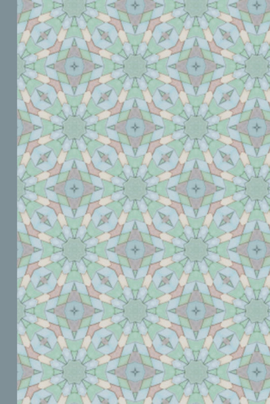 Pastel Mosaic Hardcover Journal: 6 x 9 Lined Notebook with Elegant Mint and Peach Geometric Design, 120 Pages, Professional Hard Cover for School, Work and Daily Journaling