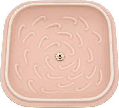 Staub Ceramic 4-pc Baking Pans Set, Casserole Dish with Lid, Brownie Pan, Light Pink