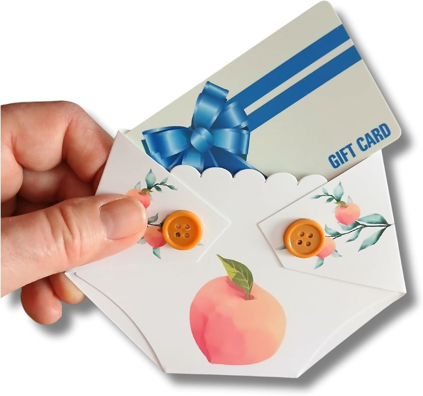 Kards by Kaylee Diaper Shaped Gift Card Holder for Baby Shower - Game Prize or Diaper Raffle Winner Gift - Fruit Themed Baby Shower