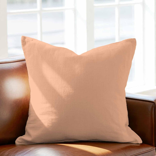 Peach Pink Watercolor Outdoor Pillowcase,Solid Color Throw Pillow Covers for Bedroom Sofa Living Room Camping 26 x 26 Inch