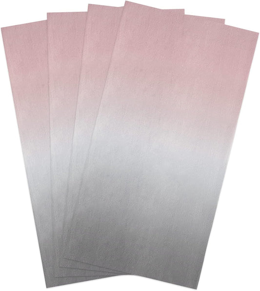 Kitchen Towels Set of 4 Pink and Grey Ombre Dish Towels and Dishcloths Sets Decorative Tea Towel Gradient Gradual Color Absorbent Hand Towels for Kitchen Bathroom Cleaning Drying Baking Home Decor