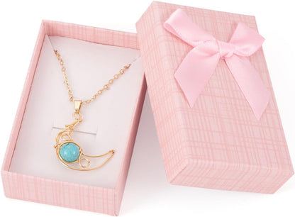 Craftdady 12 pcs Jewelry Gift Box Set Empty Packaging Cases with Bowknot Rectangle Cardboard Paper Jewelry Boxes with Lid for Necklaces Rings Earrings Pendants Displaying (Pink)