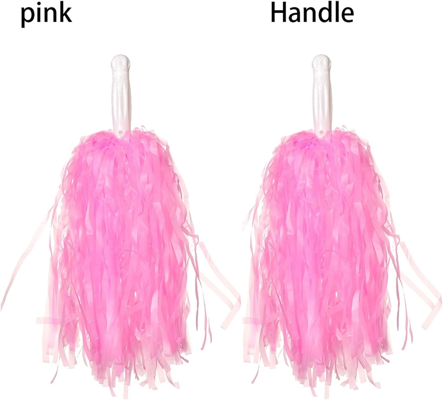 Shining Cheer Pom Poms 8pair Competition Flower Double Hole Handle Cheerleading Cheering Ball Club Sport Supplies Cheerleader Pompoms Dance Party Decorator