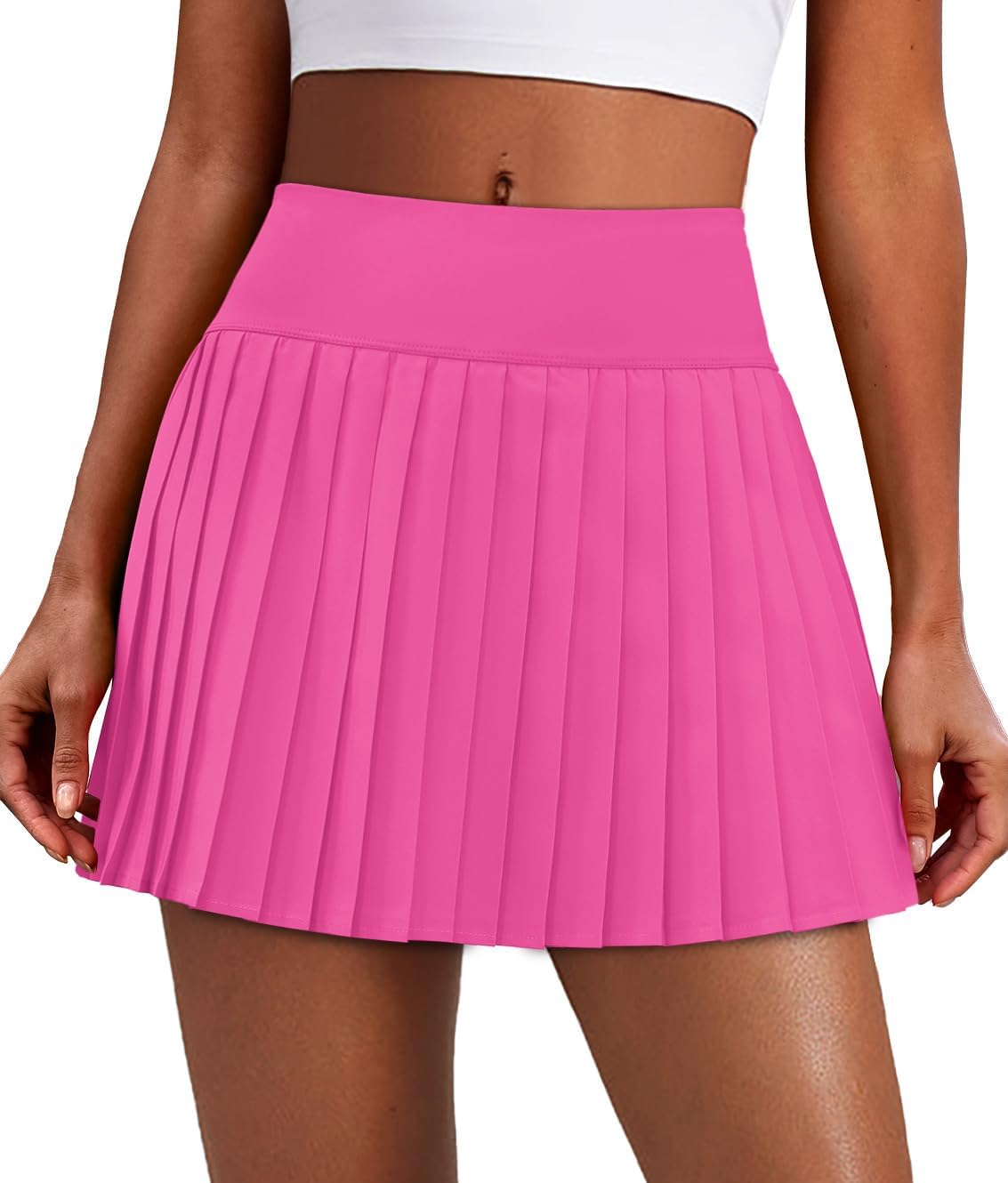 Alaroo Pleated Tennis Skirt for Women with Pockets Shorts High Waisted Golf Skort Athletic Skorts Running Workout Skirts