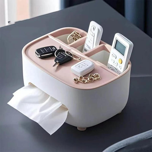 Light Luxury Tissue Box Multifunctional Home Living Room Office Coffee Table Remote Control Desktop Storage Box