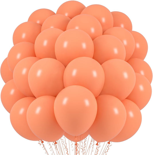 Voircoloria Peach Balloons, 66pack 12inch Pastel Orange Latex Party Balloons for Wedding, Birthday, Graduation, Bridal Shower, Baby Shower, Gender Reveal, Anniversary, Bachelorette Party Decorations