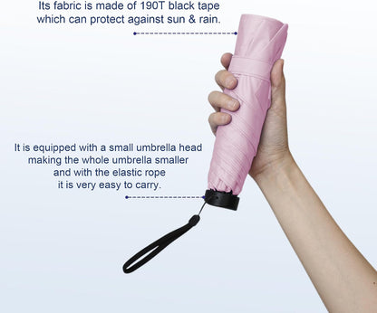 SoulRain 42" Travel Sun & rain Umbrella, Lightweight Windproof Umbrella, Portable Lightweight Compact Parasol with 99% UV Protection for women and men