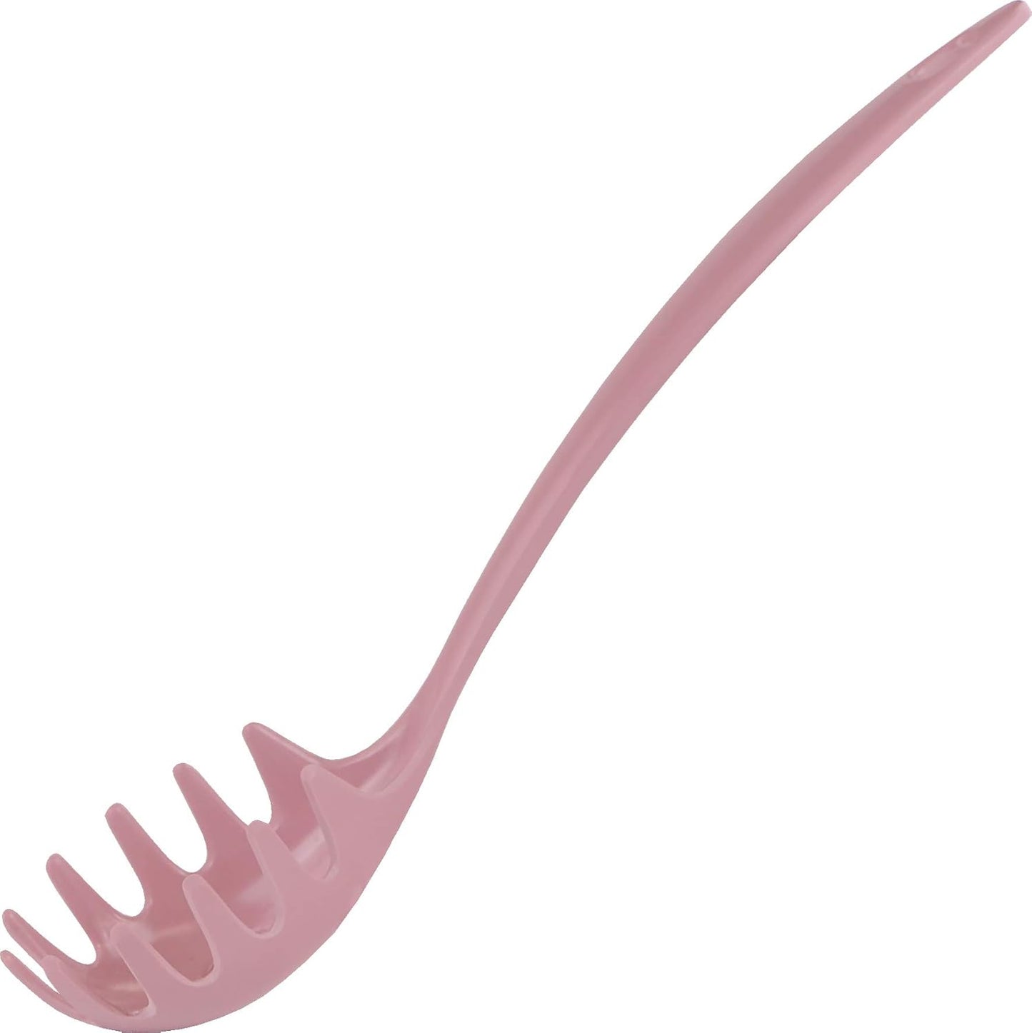 Spaghetti Spoon, Pasta Server, Fork with Ergonomic Handle, Heat Resistant, BPA Free with Ergonomic Handle,11.5 inch Melamine Utensil by Reston Lloyd, Pink