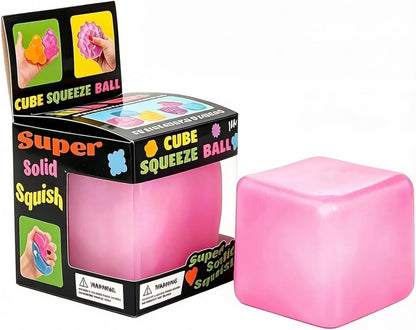 Premium Big Block Cube, Ice Cube Squishies Toys, Durable, Slow-Rebound fingertip Exquisite Spherical ice Cube with boxGift-Ready (Pink)
