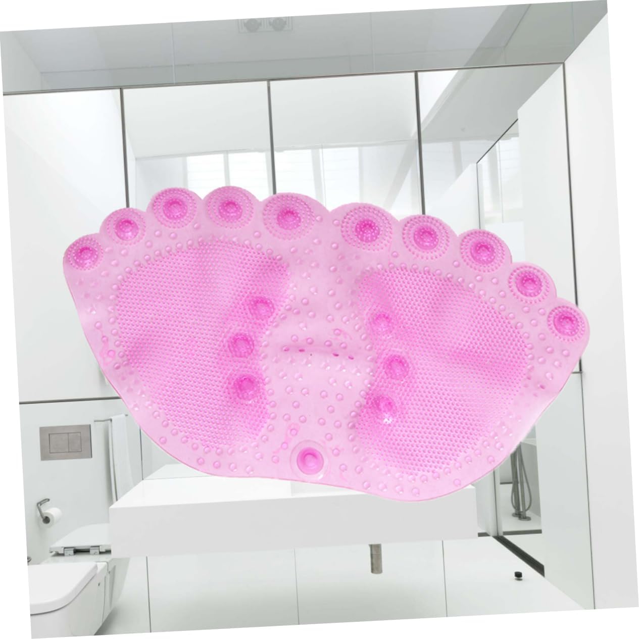 PRETYZOOM Non-Slip Bath Mat Quick Dry Absorbent Rug Slip Bath Mats for Tub Shower Kitchen Floor Pink
