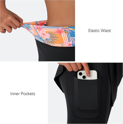 ANIVIVO Skirted Legging for Women, Yoga Legging with Skirts &Women Tennis Leggings Clothes Pockets