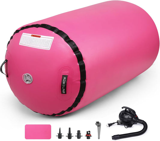 Air Roller Tumbling Barrel Back Somersault Backbend Trainer for Inflatable Gymnastics Springboard Cheerleading Equipment, with Electric Pump for Yoga Cheerleading Home Gym Use