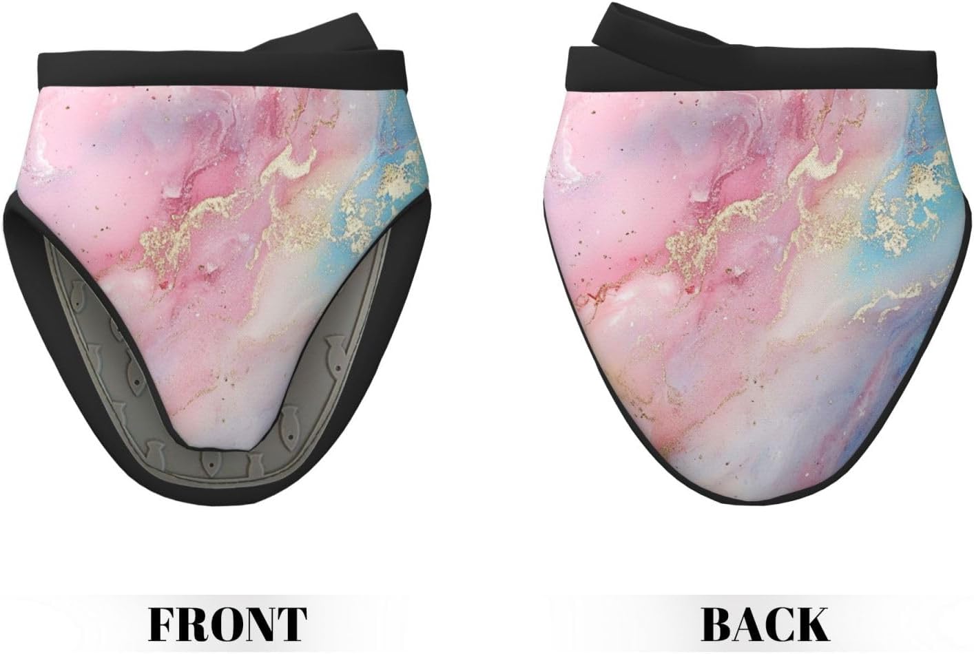 Mini Oven Mitts Abstract Pastel Light Pink Marble Oven Mitt 2-Pack Set Silicone Grip Kitchen Gloves Heat Resistant 5.9”x5.9” Hanging Loop Mittens for Cooking Baking BBQ
