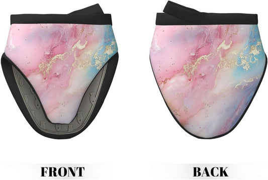 Mini Oven Mitts Abstract Pastel Light Pink Marble Oven Mitt 2-Pack Set Silicone Grip Kitchen Gloves Heat Resistant 5.9”x5.9” Hanging Loop Mittens for Cooking Baking BBQ