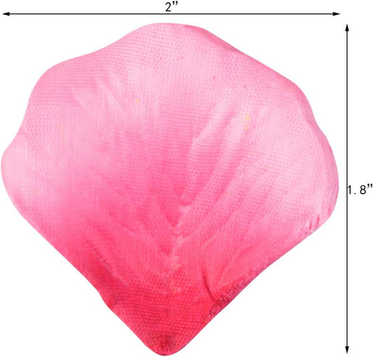 obmwang 2000 PCS Silk Rose Petals Artificial Flower Petals for Wedding Flower Decoration. Pink and Rose Pink