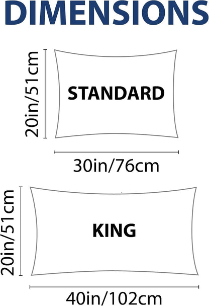 Cathay Home Hospitality 2-Piece Standard Pillowcase Set Hotel Collection - Twin, Twin XL, Full, Queen - Wrinkle & Fade Resistant Double Brushed Ultra Soft Microfiber - Blush, Standard (20" x 30")