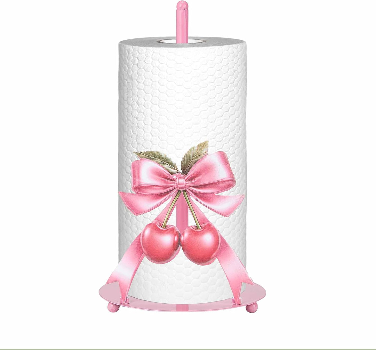 FOFOWHAT 1 Pcs Pink Napkin Holder Coquette Style Paper Towel Stand Adorable Pink Bow Metal Holder for Kitchen and Bathroom, Cute Home Valentines Gift for Women