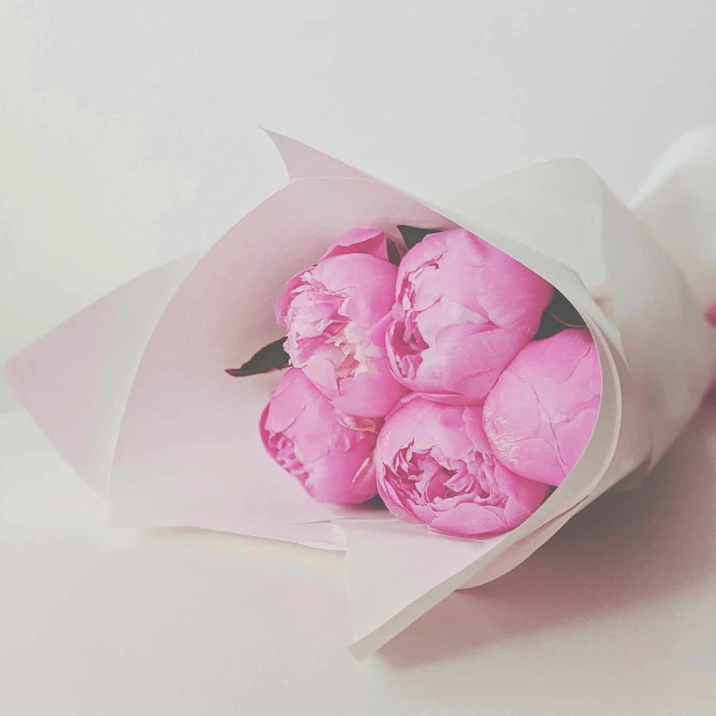 FORESRUM 150 Sheet Flower Wrapping Paper - Flower Bouquet Wrapping Paper(Green, Pink, Beige) for Flower Wrapping Bouquet Wrapping Tissue Craft