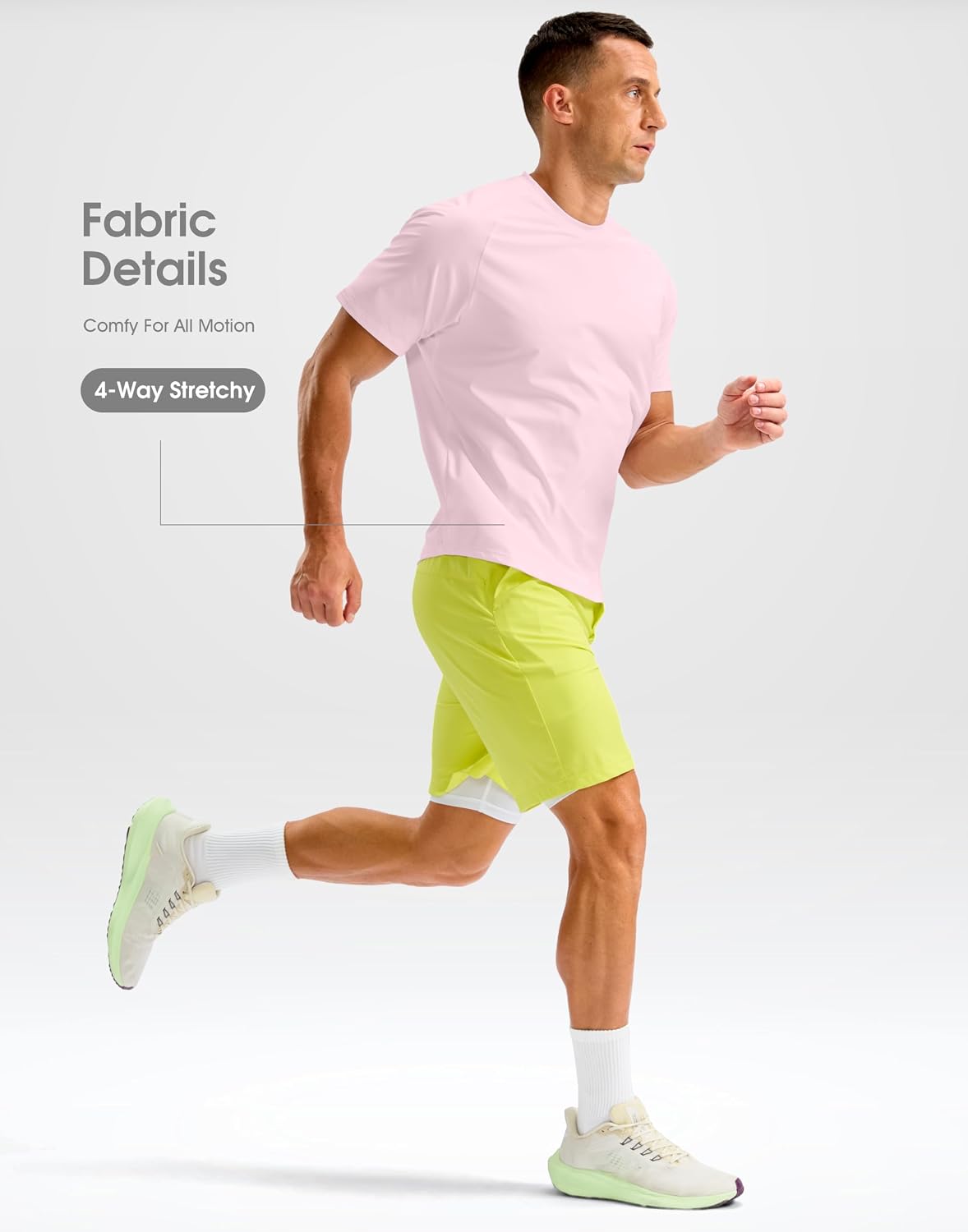 Soothfeel Mens Workout Shirts Quick Dry Athletic Running T-Shirts Short Sleeve Cooling Moisture Wicking Gym Active Tee Tops