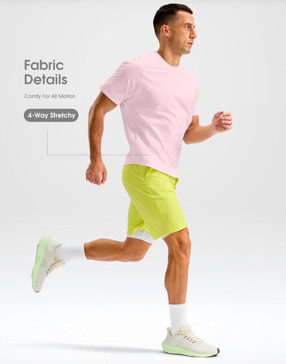 Soothfeel Mens Workout Shirts Quick Dry Athletic Running T-Shirts Short Sleeve Cooling Moisture Wicking Gym Active Tee Tops