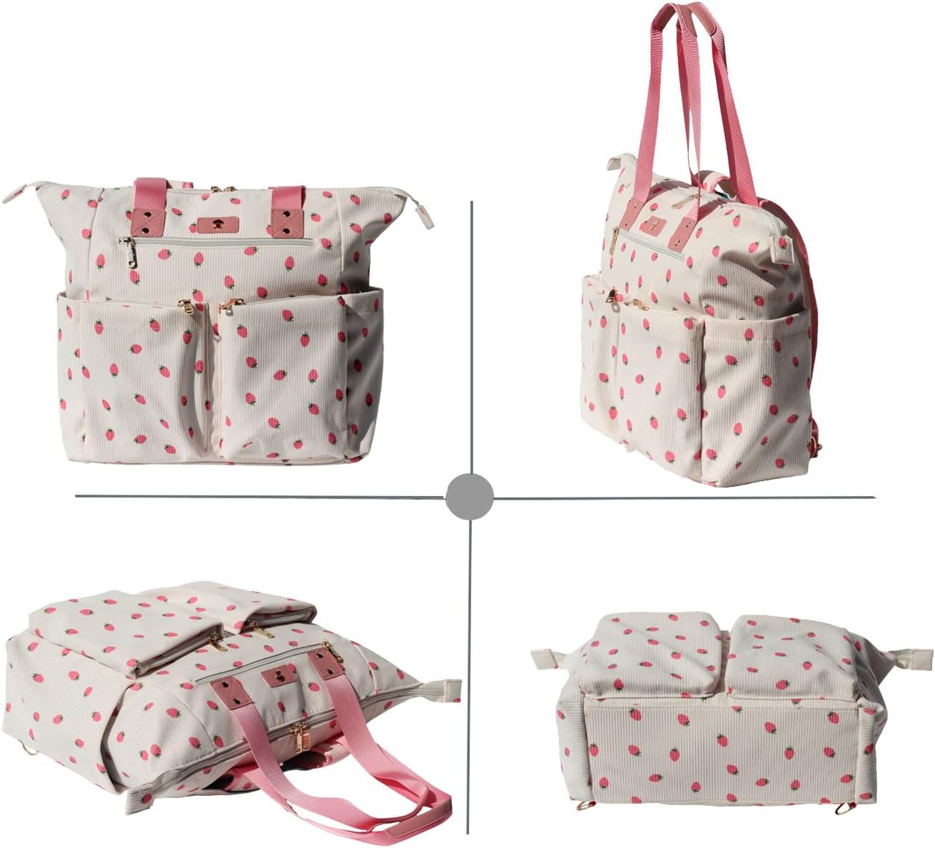ESVAN Diaper Tote Bag Totepack Backpack 2 in 1 for Women Multifunctional Large Capacity with Insulated Pockets Travel | Multifunctional
