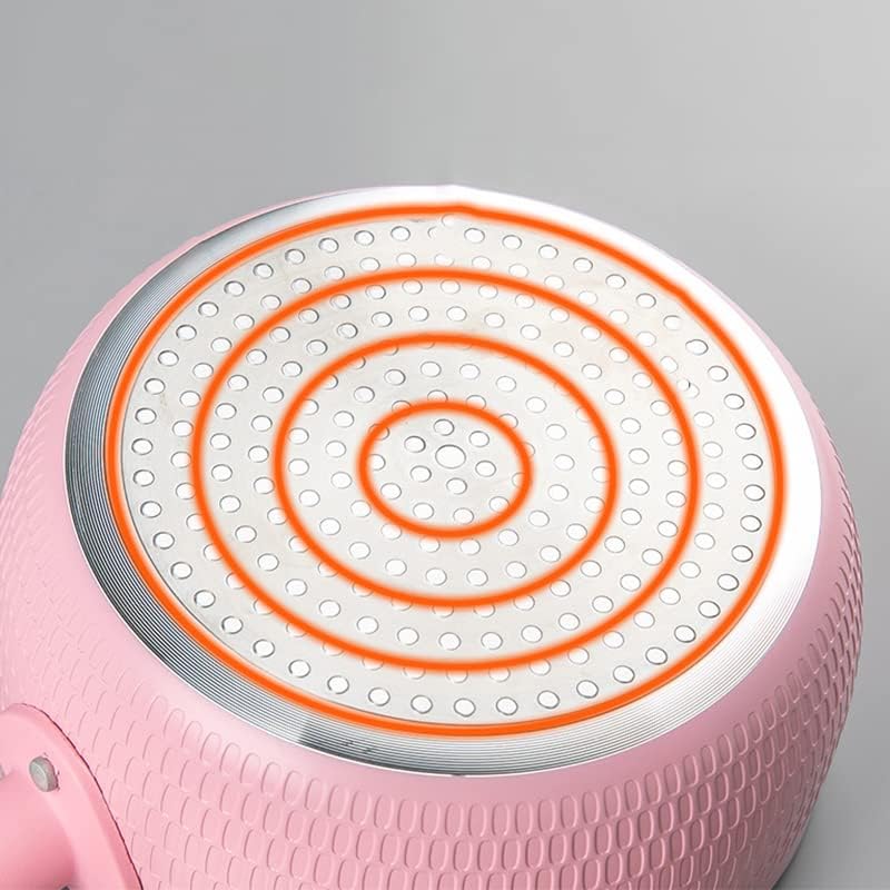 Snowflake Hammer Pattern Non-Stick Japanese Saucepan Boiling Pot for Elegant Table (Pink 18cm)