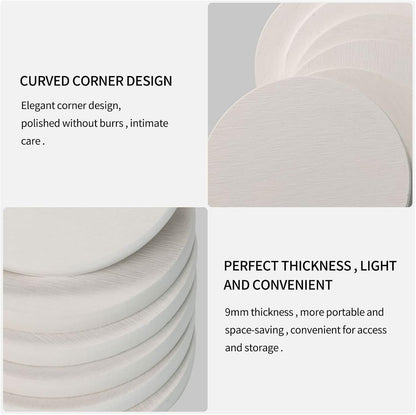 Light Pink Bow Round Drink Coasters Absorbent Coaster Set for Coffee Table Suitable for Kinds of Cups Home Decor 1 Piece