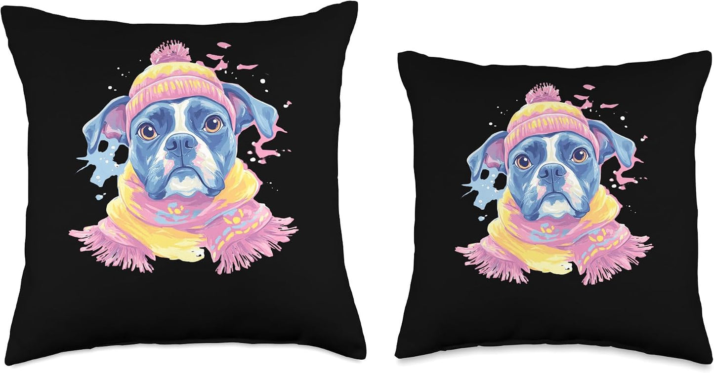 Monster Orange Pink Glasses Yellow Bow Floral Bandana Cool Throw Pillow